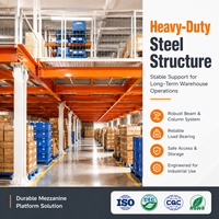 Plateforme de mezzanine en acier Q235 sur mesure pour entrepôt, rayonnage de stockage robuste, protégé contre la corrosion, certifié ISO9001, gain de place pour