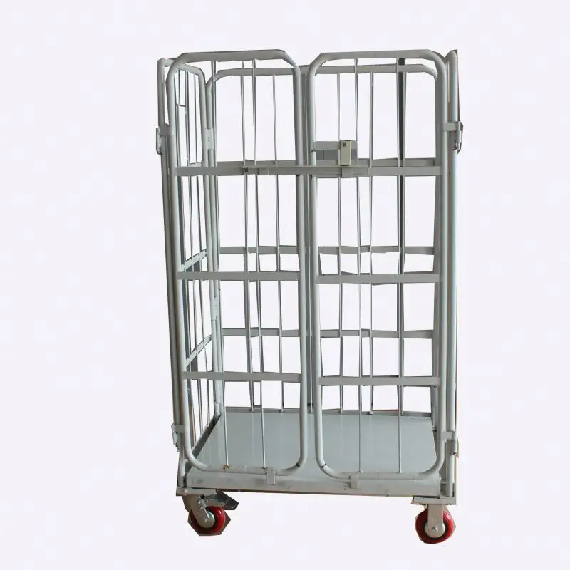 Design popolare pieghevole Roll Roll gabbia Trolley per magazzino logistica strumenti di trasporto