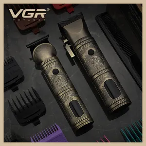 VGR V-670 Barber Salon Rechargeable Cordless Men Professional Hair Trimmer Professional Clipper