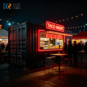 Op maat gemaakte koffiebar met professionele koffiecounter, modern design in een zeecontainer, mobiel restaurant - Product Image 4