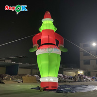 Grinch gonflable de 29,5 pieds, décoration de Noël pour pelouse, Grinch gonflable lumineux pour la liste des gaisseignards