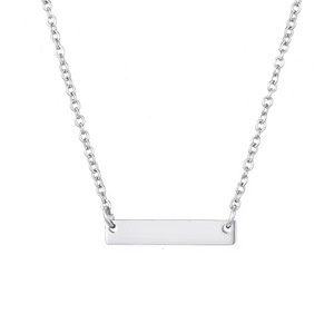 <span class=keywords><strong>Collana</strong></span> in Acciaio Inossidabile <span class=keywords><strong>con</strong></span> Incisione <span class=keywords><strong>del</strong></span> <span class=keywords><strong>Nome</strong></span>, Catena Geometrica Semplice in Acciaio al Titanio - Product Image 6