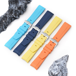 Bracelet de montre en caoutchouc FKM incurvé de 20 mm pour Rolex, bracelets de montre en caoutchouc fluoré de 20 mm pour <span class=keywords><strong>Omega</strong></span> X <span class=keywords><strong>Swatch</strong></span> <span class=keywords><strong>Moonswatch</strong></span> - Product Image 4