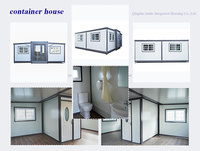 Casa Contenedor Expandible Plegable de Doble Ala, Casa Móvil Prefabricada para Sala de Estar de Villa y Proyectos Económicos de Taller