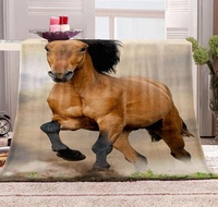 Impression personnalisée 3D Éléphant Lion Cheval Dauphin Couverture Conceptions de sublimation Sublimation Impression personnalisée Couverture polaire