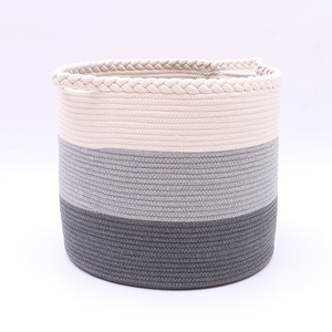 Hermoso hecho a mano de la <span class=keywords><strong>Ronda</strong></span> de cuerda de algodón cesta de almacenamiento para el almacenamiento <span class=keywords><strong>en</strong></span> el hogar - Product Image 6