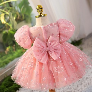 <span class=keywords><strong>Abito</strong></span> da ballo per bambina in raso tinta unita con paillettes, girocollo, casual, lunghezza al ginocchio, traspirante, primavera/estate, rosa, per la prima festa ODM - Product Image 5