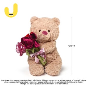 Oso de Peluche <span class=keywords><strong>Nina</strong></span> de San Valentín Catch Fun 520, Muñeco Adorable para Regalo de Cumpleaños de la Mejor Amiga de una Niña, Poliéster y Algodón PP - Product Image 4