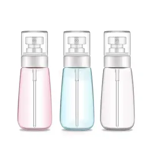 30ml 60ml 100ml Transparent Plastic Empty Fine Glass Mist Spray Bottle Cosmetic Alcohol Spray Bottle