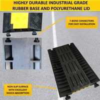 Protector de Cables Modular en Forma de Rampa para Esquinas, Sección de 90 Grados, Cubierta Amarilla, Protector de Cables para Interiores y Exteriores