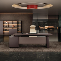 KMJ Scrivania Direzionale Moderna, Arredamento per Ufficio, Scrivania per CEO, Scrivania di Lusso, Tavolo per Manager