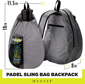 Sac de padel de sport pour hommes et femmes sac d'équipement de taille réglable sac de tennis sac à bandoulière sac à dos - Product Image 5