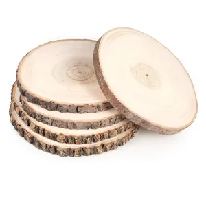 Natural Wooden Round Card Slices Wedding Decorations DIY Wood Craft