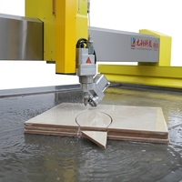 Máquina de Corte por Chorro de Agua de 5 Ejes YUANLI para Aluminio con Sistema de Control CNC, Recorrido de Mesa de 3000x2000x150mm, Multifuncional