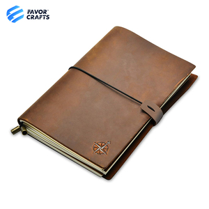 <span class=keywords><strong>Carnet</strong></span> <span class=keywords><strong>de</strong></span> notes en cuir véritable fait à la main Vintage Cowhide Diary Passport Size Travel Notebook Cover Journal Sketchbook - Product Image 1