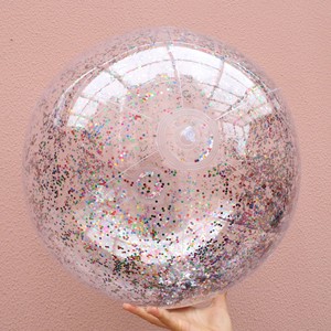 Pallone da spiaggia gonfiabile Glitter all'ingrosso con coriandoli luccica pallone da spiaggia gonfiabile coriandoli palloni da spiaggia <span class=keywords><strong>sfusi</strong></span> - Product Image 5