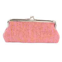 Logo Kustom 6 Inci Kantong Koin Dompet Wanita Kunci Tas Kosmetik Gesper Tas Clutch Gesper Penutupan Snap Tas Lipstik Retro