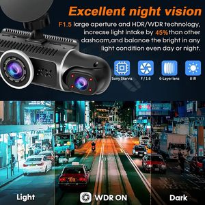 Telecamera da cruscotto W2 1080P in offerta speciale, 3 pollici, WiFi, anteriore, posteriore, sinistra, destra, con rilevamento del movimento e registrazione in loop - Product Image 4