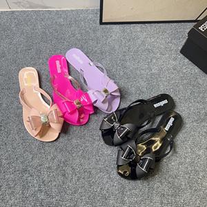 <span class=keywords><strong>รองเท้า</strong></span><span class=keywords><strong>ผู้หญิง</strong></span> <span class=keywords><strong>Melissa</strong></span> คุณภาพสูงประดับโบว์รองเท้าแตะ - Product Image 1