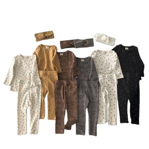 Nueva Boutique de Moda Infantil, Ropa de Manga Larga 100% Algodón para Niños y Niñas, Conjuntos de Pijamas, Hermosos Conjuntos de Ropa con Estampado Floral - Product Image 1