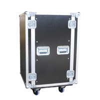 APEX CASES OEM Custom 18U Flight Case robuste avec roulettes de 4 pouces pour système audio, amplificateur, effets, mixeur audio, PA, DJ PRO