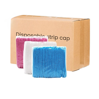 Filet à cheveux non tissé de l'industrie alimentaire pour la couverture de tête de cuisine capuchon à clip jetable blanc 21 pouces 15gsm