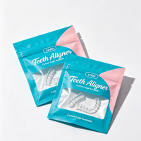 Pochette d'emballage scellée sur trois côtés pour cure-dents portables, sac personnalisé pour soins bucco-dentaires, étanche à l'humidité avec fermeture éclair, recyclable