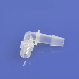 Conector de rosca externa tipo L Chang'en de 1/4 pulgada, adaptador de codo de ángulo recto con púas para tubería de plástico flexible y rígida - Product Image 1
