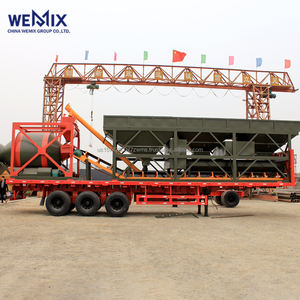 YHZM500 Planta dosificadora de hormigón móvil Mezclador de tambor Tipo de tambor Planta mezcladora móvil - Product Image 1