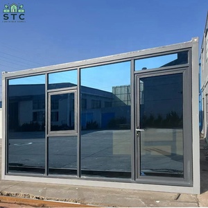 Tối ưu hóa 20ft 40ft <span class=keywords><strong>Container</strong></span> vận chuyển với casas prefabricadas MAISON conteneurs Hạt gỗ màu kính Rèm tường cho các cửa hàng - Product Image 2