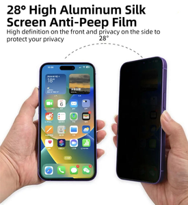 กระจกนิรภัยกันรอยแบบป้องกันการมองเห็น ODM OEM 28 องศา สำหรับ iPhone 18 Pro Max ป้องกันรอยขีดข่วน 9H ฟิล์มกันรอยหน้าจอสำหรับ iPhone 18 Pro Fold - Product Image 5