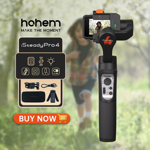 <span class=keywords><strong>Stabilisateur</strong></span> portable 3 axes compatible Hohem Pro 4 pour <span class=keywords><strong>GoPro</strong></span>, <span class=keywords><strong>DJI</strong></span> Osmo, Insta360 One R et caméras d'action pour selfies - Product Image 2