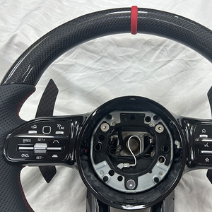 Volante in pelle carbonio per <span class=keywords><strong>Mercedes</strong></span>-Benz C300 C200 <span class=keywords><strong>C180</strong></span> W204 W211 W213 W205 W447 E63 - Product Image 4