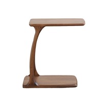 Table d'appoint multifonctionnelle en bois massif, table basse en noyer noir, style moderne et luxueux pour salon