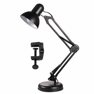 Lámpara de Escritorio con Clip Metálico, Bombilla Incandescente E27, Lámpara de <span class=keywords><strong>Lectura</strong></span> de Metal Clásica, Lámpara de Mesa LED para Estudio - Product Image 1