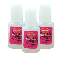 Colle à ongles avec pinceau pour Nail Art, Faux conseils, adhésif de décoration acrylique, colle à ongles transparente 10ml