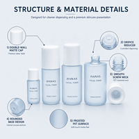 Botella de Plástico PET Redonda de 50 ml para Tónico, 1.7 oz, Tamaño Prueba, PCR-PET Reciclable, Envase de Prueba para Cuidado de la Piel, Personalizable OEM