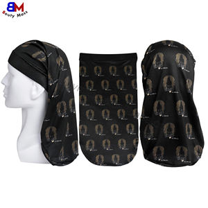 Vente en gros de chaussettes avec logo personnalisé, chaussettes longues en polyester avec bande enveloppante pour cheveux hommes femmes - Product Image 2
