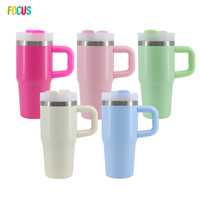Nuevas llegadas desde almacén de EE. UU.: Taza térmica de acero inoxidable 304 de 14 oz, vaso de viaje para café con doble pared y aislamiento al vacío, con pajita.