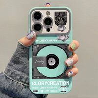 Coque de téléphone de lecteur de CD à couverture complète anti-chute avancée pour iPhone 13 14 15 12 11 Pro Max XR XS grande fenêtre galvanoplastie artisanat spécial