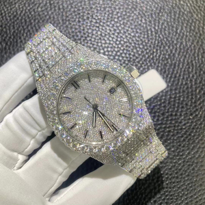 Montre automatique pour homme sertie de diamants de laboratoire et de moissanite, personnalisable, montres mécaniques, testées au diamant - Product Image 4