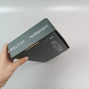 Özel tasarım Logo karton Mailer nakliye kutusu hediye elbise özel kağıt katlama kutusu - Product Image 3