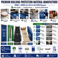 Protège-porte imprimé sur mesure OEM ODM, housse de protection écologique réutilisable en non-tissé pour la construction et la rénovation