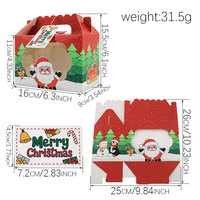 24PCS Boîte de Noël à main, fenêtre d'emballage de bonbons pour la cuisson de gâteaux et de bougies en stock