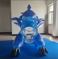 Dragon gonflable bleu transparent personnalisé au prix d'usine pour les cadeaux et les fournitures publicitaires