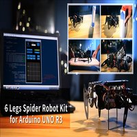 Kit de Robot Araña Hexápodo Adeept para Aplicación Android, Interfaz de Usuario de Python, Robot Araña para Caminar/Rastrillar, Kit de Robótica con Montaje de Tornillos