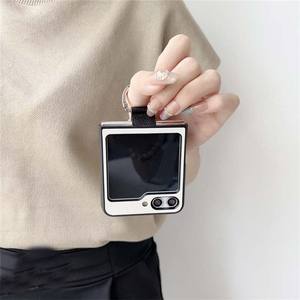 Étui en cuir Lichee pour <span class=keywords><strong>Samsung</strong></span> Z Flip <span class=keywords><strong>6</strong></span> 5 4 3 Flip4 Flip5 Flip6 Couverture de contraste de couleur - Product Image 6