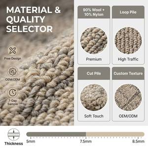 Dalles de <span class=keywords><strong>moquette</strong></span> modulaires grises ignifuges écologiques en nylon pour bureaux commerciaux, <span class=keywords><strong>prix</strong></span> de gros, 50*50, avec support en PVC pour le golf et les voyages - Product Image 5