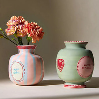 Vases ronds en céramique de haute qualité, de forme ventrue et moderne, pour la décoration intérieure, les mariages et la présentation de fleurs