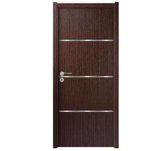 उच्च गुणवत्ता MDF पीवीसी Alumminum पट्टी सस्ते फिसलने लकड़ी के दरवाजे आंतरिक में रहने वाले बेडरूम